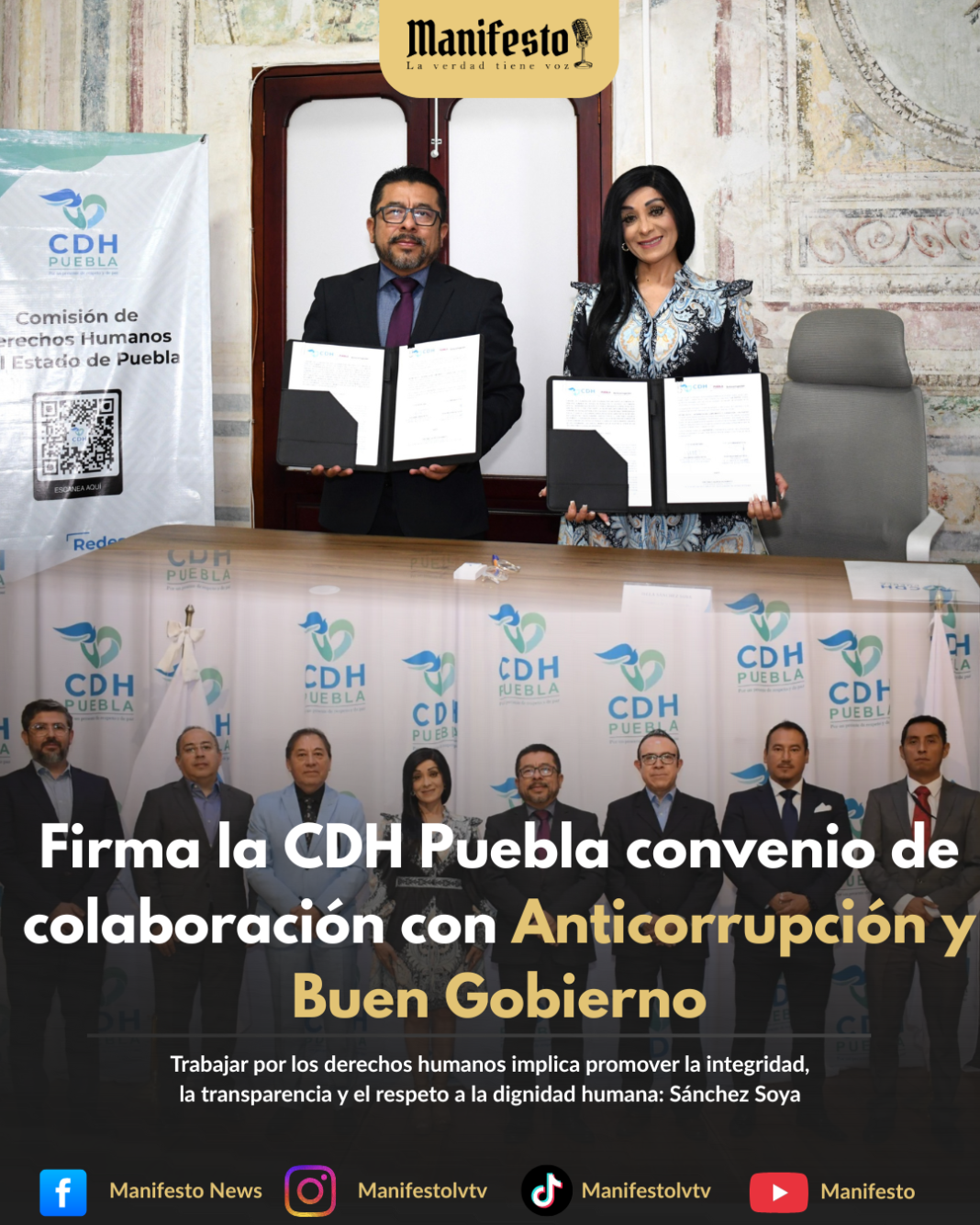 Firma la CDH Puebla convenio de colaboración con la Secretaría ...